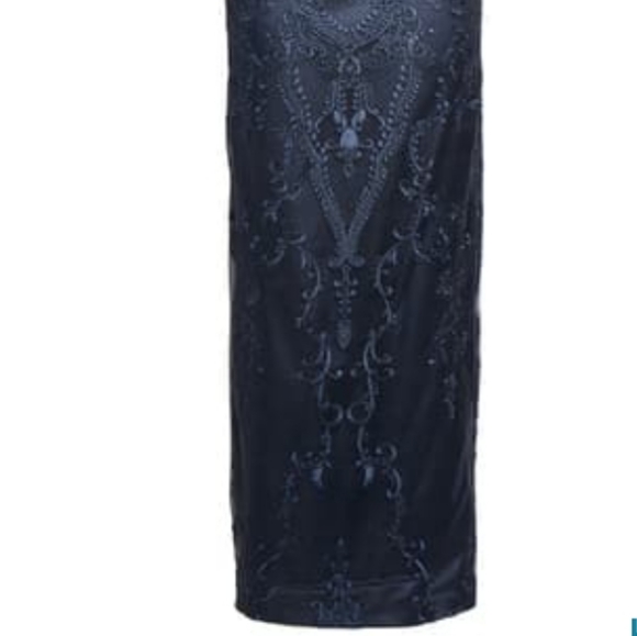 JS Collections Embroidered Mesh Blouson Gown NWT - Picture 3 of 11